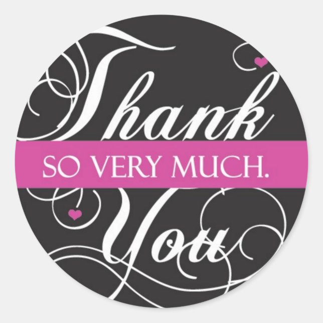 Vielen Dank Runder Aufkleber (Vorderseite)