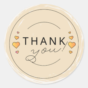 Vielen Dank Runder Aufkleber
