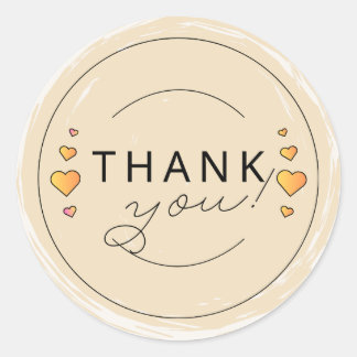 Vielen Dank Runder Aufkleber