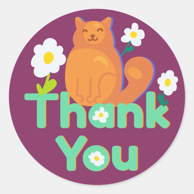 Vielen Dank Runder Aufkleber (Vorderseite)