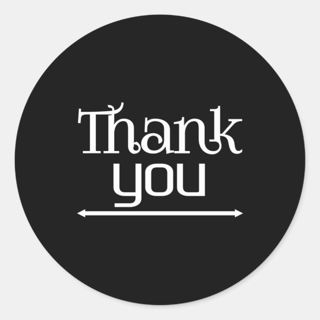 Vielen Dank Runder Aufkleber (Vorderseite)