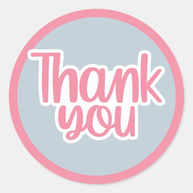 Vielen Dank Runder Aufkleber (Vorderseite)