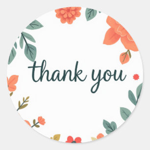 Vielen Dank Runder Aufkleber