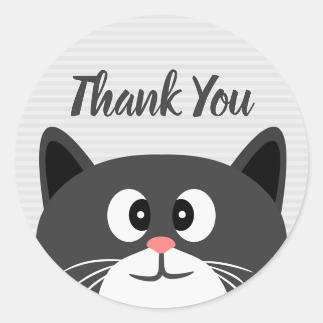 Vielen Dank Runder Aufkleber (Vorderseite)