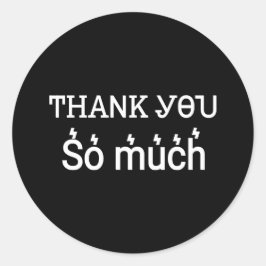 Vielen Dank Runder Aufkleber