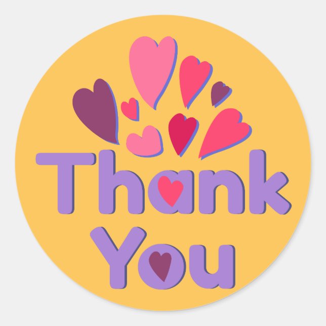 Vielen Dank Runder Aufkleber (Vorderseite)