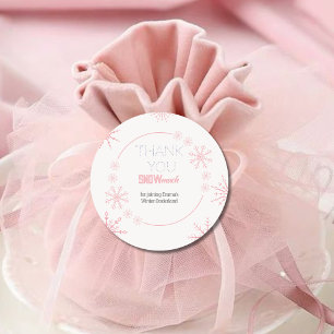 Vielen Dank, Schnee viel Runder Aufkleber