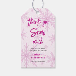 Vielen Dank Schnee Viel Schneeflocken Mädchen Baby Geschenkanhänger