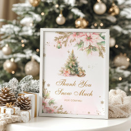 Vielen Dank Schnee viel Weihnachtsbaumdusche Poster