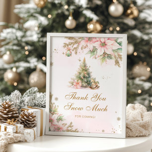 Vielen Dank Schnee viel Weihnachtsbaumdusche Poster