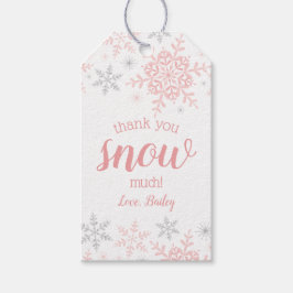 Vielen Dank Schnee viel Winter ONEderland Pink Sil Geschenkanhänger