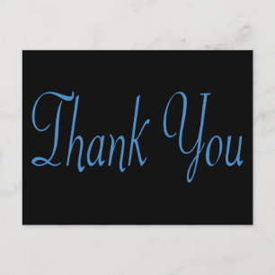 Vielen Dank, Schwarz und Blau Vielen Dank, Postcar Postkarte