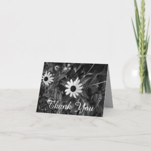 Vielen Dank, Schwarz und Weiß Blume Dankeskarte