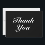 Vielen Dank, Schwarz-weiße, elegante Notizkarte<br><div class="desc">Vielen Dank, Schwarz-weiße elegante Notizkarte. Elegantes, modernes Design.</div>