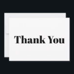 Vielen Dank, Schwarz-weiße, moderne und elegante N<br><div class="desc">Vielen Dank, Schwarz-weiß moderne, elegante Notizkarte. Elegantes, modernes Design.</div>