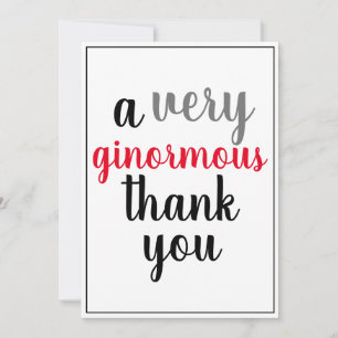 Vielen Dank sehr Ginormous Wertschätzung Red Black Dankeskarte