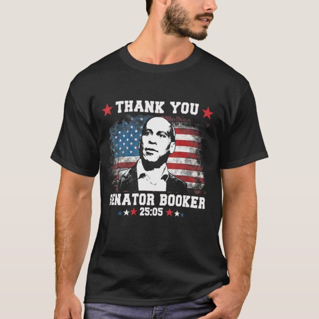 Vielen Dank Senator Cory Booker 25 Stunden T-Shirt (Vorderseite)