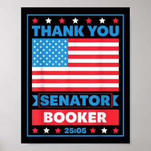 Vielen Dank Senator Cory Booker 25 Stunden und 5 M Poster