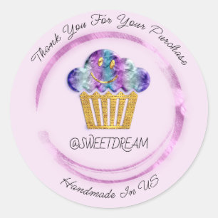 Vielen Dank Shop Meerjungfrau Muffin Logo Berry Pi Runder Aufkleber