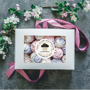 Vielen Dank Shop Mermaid Muffin White Dots Lächeln Runder Aufkleber