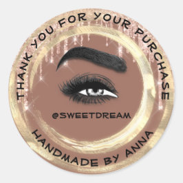Vielen Dank Shopping Makeup Artist Lash Cleaner Tr Runder Aufkleber