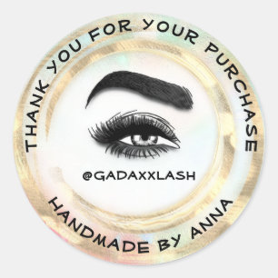 Vielen Dank Shopping Makeup Artist Lash Studio Ros Runder Aufkleber