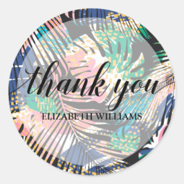 Vielen Dank, Sie haben tropische Pflanze Runder Aufkleber