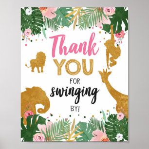 Vielen Dank Sign Zoo Jungle Table Dekoration Safar