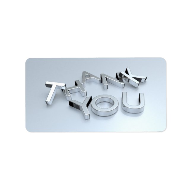 Vielen Dank Silver Wedding Anniversary Labels Adressaufkleber (Vorne)