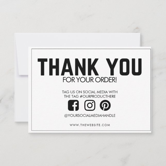 Vielen Dank Simple Custom Media Insert (Vorderseite)