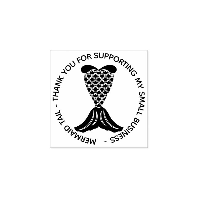 Vielen Dank Simple Mermaid Schwanz Gummistempel (Prägung)