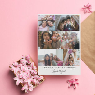 Vielen Dank Sleepover Girl's Party Foto Collage Dankeskarte