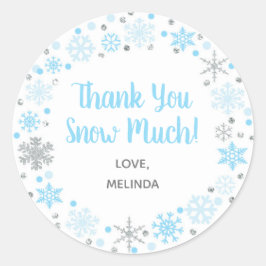 Vielen Dank Snow viel Gefallen Sticker Blue & Silv