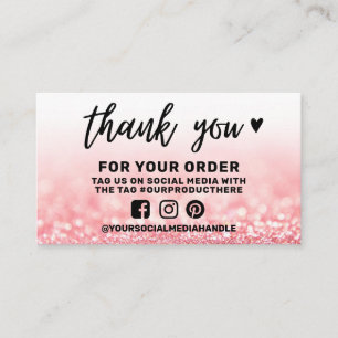 Vielen Dank Social Media-Beilage Visitenkarte
