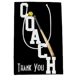 Vielen Dank Softball Coach Mittlere Geschenktüte