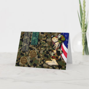 Vielen Dank Soldier Medaille Dankeskarte