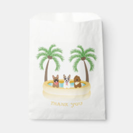 Vielen Dank Sommer Hunde Schwimmbad Geschenktütchen