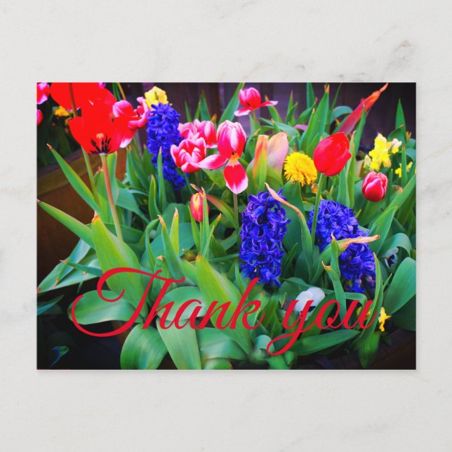 Vielen Dank Spring Flowers #3 Postcard Postkarte (Vorderseite)