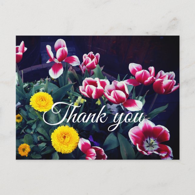 Vielen Dank Spring Flowers #4 Postcard Postkarte (Vorderseite)
