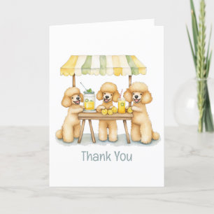 Vielen Dank Standard Poodle Hunde Lemonade Stand Dankeskarte