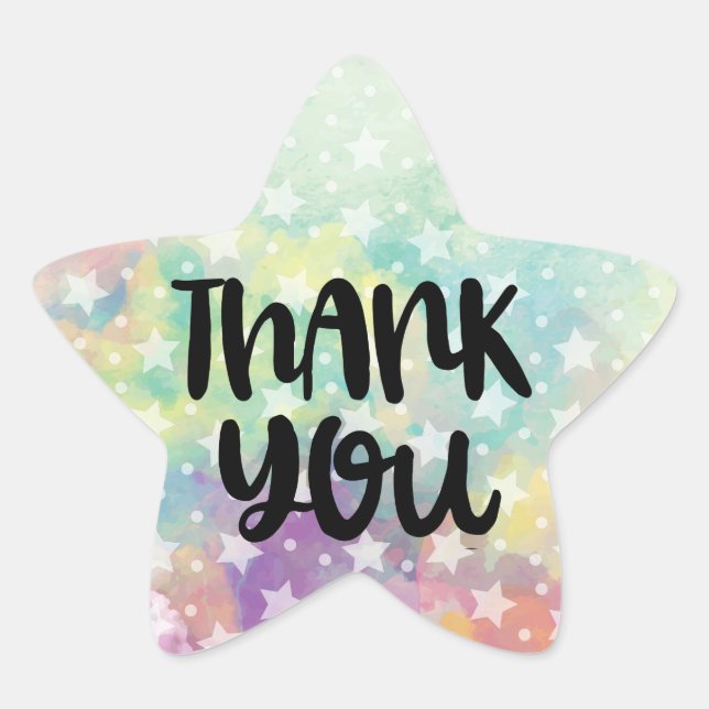 Vielen Dank, Sternaufkleber Stern-Aufkleber (Vorderseite)