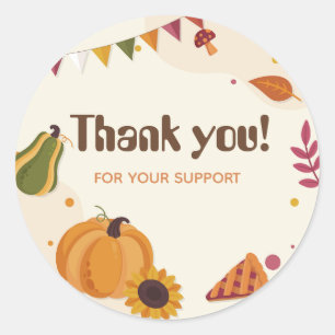 Vielen Dank Sticker - Autumn Leaves Design for Pac