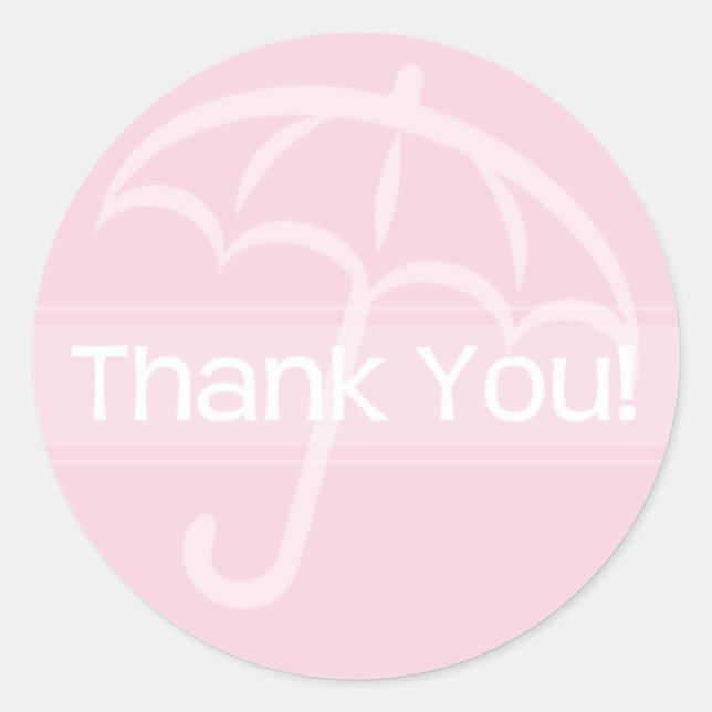 Vielen Dank Sticker Pink Umbrella (Vorderseite)