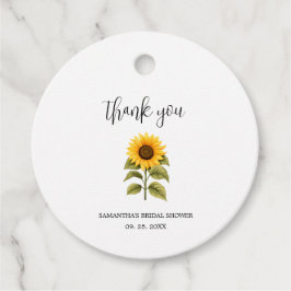 Vielen Dank, Sunblumen Brautparty Geschenkanhänger
