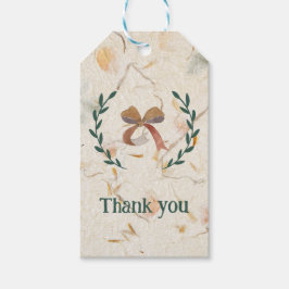 Vielen Dank Sweet Aquarell floral Hintergrund Kraf Geschenkanhänger