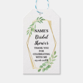 Vielen Dank Tag Blätter Gefallen Gold Brautparty Geschenkanhänger