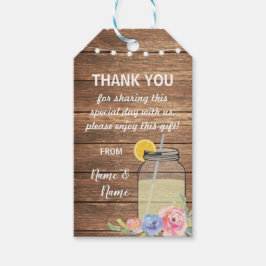 Vielen Dank Tag Favor Mason Jar Floral Wedding Geschenkanhänger