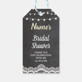 Vielen Dank Tag Floral Chalk Lace Jar Brautparty Geschenkanhänger