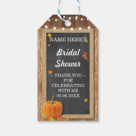 Vielen Dank Tag Floral Chalk Pumpkin Brautparty Geschenkanhänger