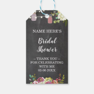 Vielen Dank Tag Floral Gevor Jar Brautparty Geschenkanhänger